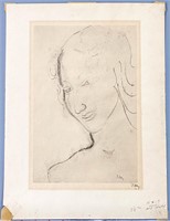 Mark Tobey Portrait of a Woman Lithograph