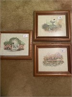 Landscape cross stitch trio