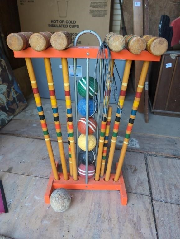 Vintage croquet set