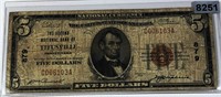 1928 US $5 Brown Seal Bill NICELY CIRCULATED