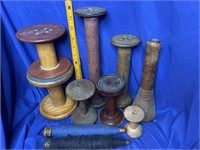 Wooden Spools ETC - 10 pieces!