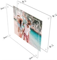 8x8  Clear Acrylic Wall Mounted Frameless Picture