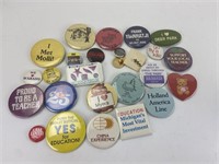 Mixed Vintage Button Pins