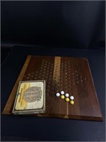 Vintage Chinese Akro-Agate Checkers Board &
