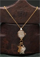 Hamilton 10K Gold Filled Converted Pendant Watch