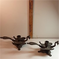 Bronze antique candlesticks