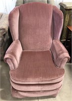 Mauve Pink Swiveling Rocking Chair
