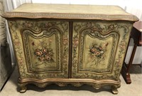 Cabinet w/ Beautiful Floral Design w/ Shelves and