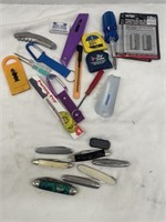 Selection of vintage pocketknives, utility