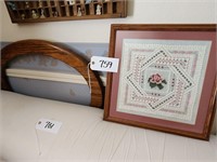 CrossStitch Wall Art, Oak Oval Frame