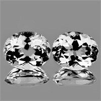 NATURAL Diamond Colorless WHITE TOPAZ Pair Flawles