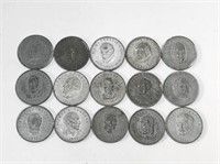 Old Canada Prime Minister Tokens Lot of 15