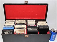 20 - Vintage 8 Track Tapes w Case