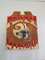 11x14 Wood 49er's Sign by Mike Hubbard 1992