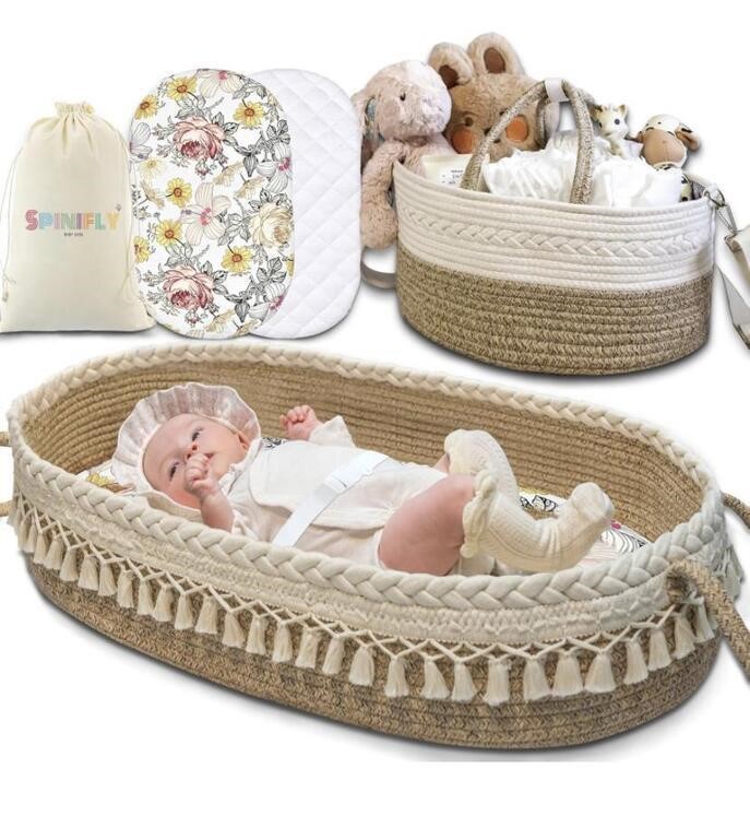 BABY CHANGING BASKET SET WITH DIAPER CADDY