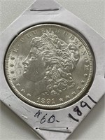 1891 Morgan Silver Dollar