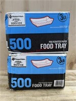 2-500 pack food tray boxes