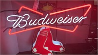 "Budweiser Red Sox" Neon Sign