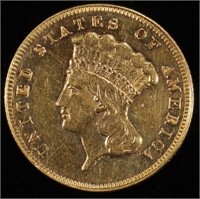 1874 $3 GOLD PRINCESS NICE BU, PROOFLIKE!