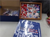Collection of political pins