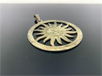 Vintage Sun Charm Marked Silver