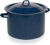 IMUSA USA 4-Quart Blue Speckled Enamel Stock Pot