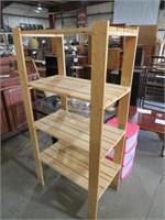 WOOD 4 TIERED STORAGE SHELF