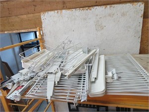 pile of wire shelving / brackets