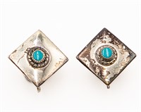 Navajo Snake Eye Turquoise Earrings