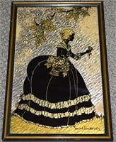 30's Smith Frederick Reverse Painted Glass Art