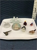 Collectible Figurines Tray lot with Antique Photo