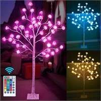 Ijg Rose Tree Light 4ft 48 Led Color Changing