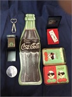 LOT COCA-COLA ITEMS, INCLUDING PLAYING CARDS,