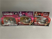 Trio of Ertl Collectible NHL Choppers in Boxes