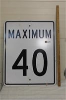 40 Km Sign