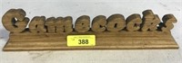 GAMECOCKS CARVED WOODEN SIGN