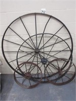 (4) Iron Wheels - 21", 23", 41" & 54"