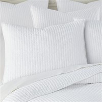 Levtex Home - Cross Stitch Bright White Quilt Set