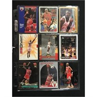 9 Vintage Michael Jordan Basketball Cards
