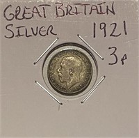 Great Brit. 1921 Silver 3 Pence