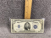 1934D $5 Blue Seal Silver Certificate