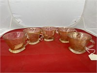 5 Gold Punch Cups