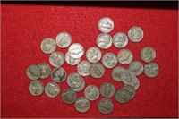 (34) Jefferson Nickels 1939 to 1959 Mix