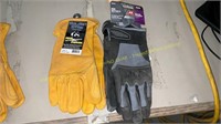 Large Leather Gloves, High Dexterity Gloves (Med)