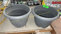 Gray Planters (Missing Saucers)