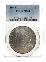 1886-S Morgan Dollar PCGS MS61