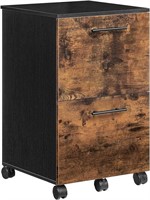Rustic File Cabinet with Wheels - 2 Drawer