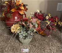 (3) AUTUMN FLOWER ARRANGEMENTS