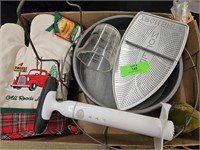Box Lot - Kitchen Household Utensils/Oven Gloves