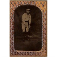 Circa 1890 Baseball Player Tin Type Photo